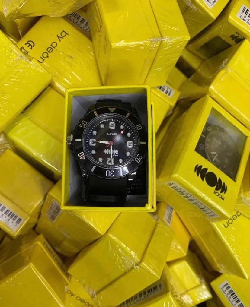 moon black unisex watch